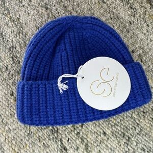 Blue knit beanie - Solar Eclipse Australia